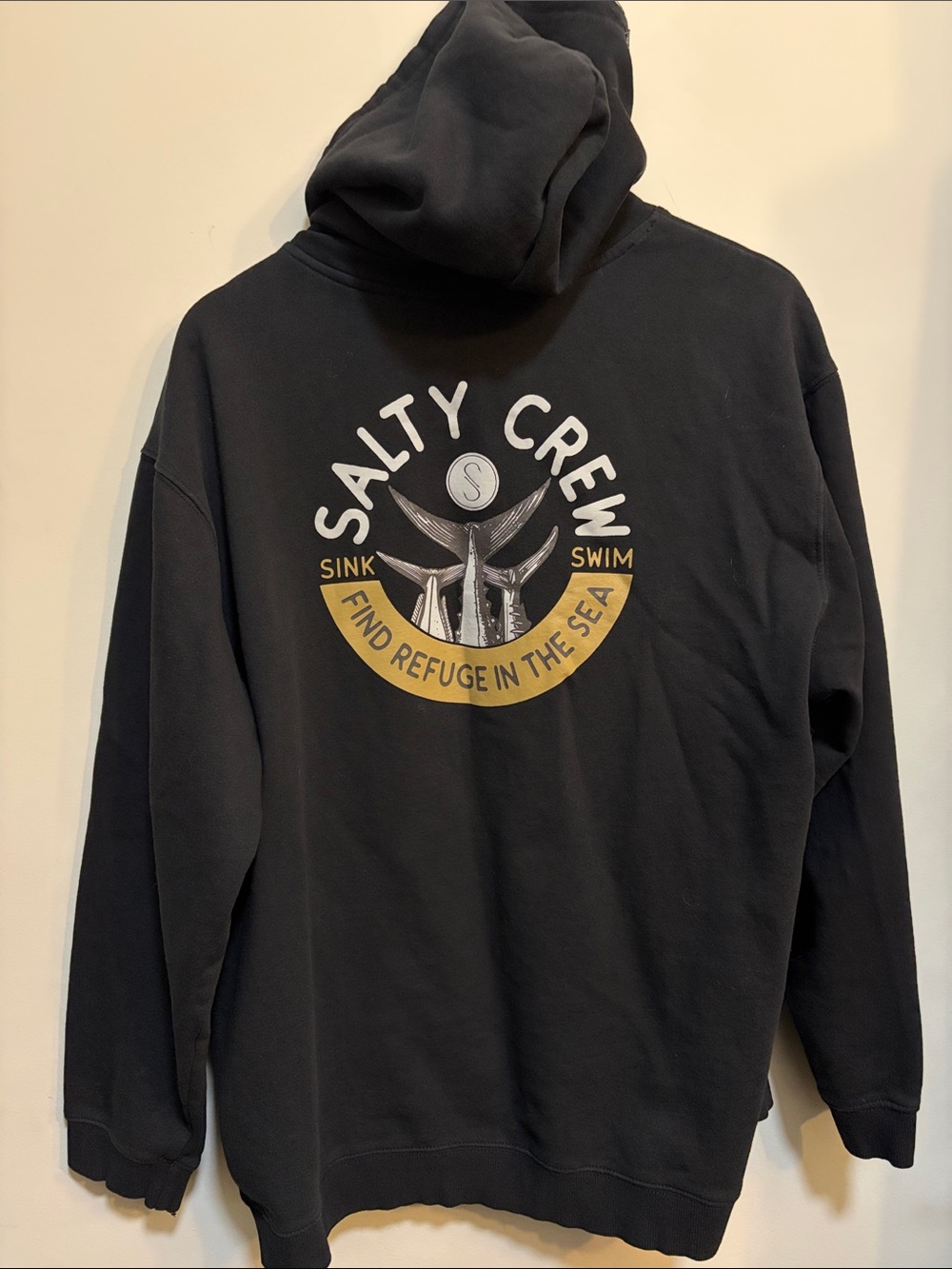 Salty Crew Pullover Hoodie XXL Black Fishing Surfwear Hoodie